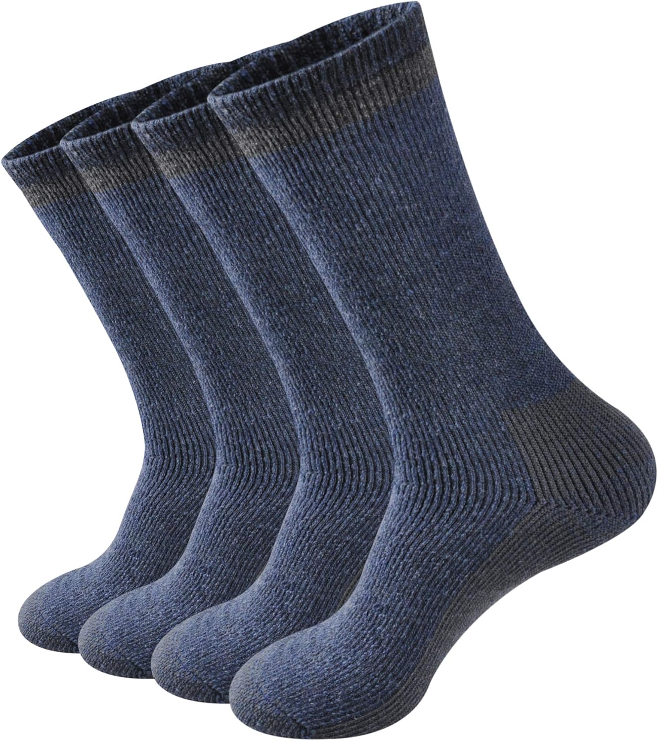 ECOEY HIKER Men's Merino Wool Moisture Wicking Heavy duty Cushion Outdoor Hiking Work boot Socks 4 Pairs (Navy, Shoe Size: 6-12) : Sports & Outdoors