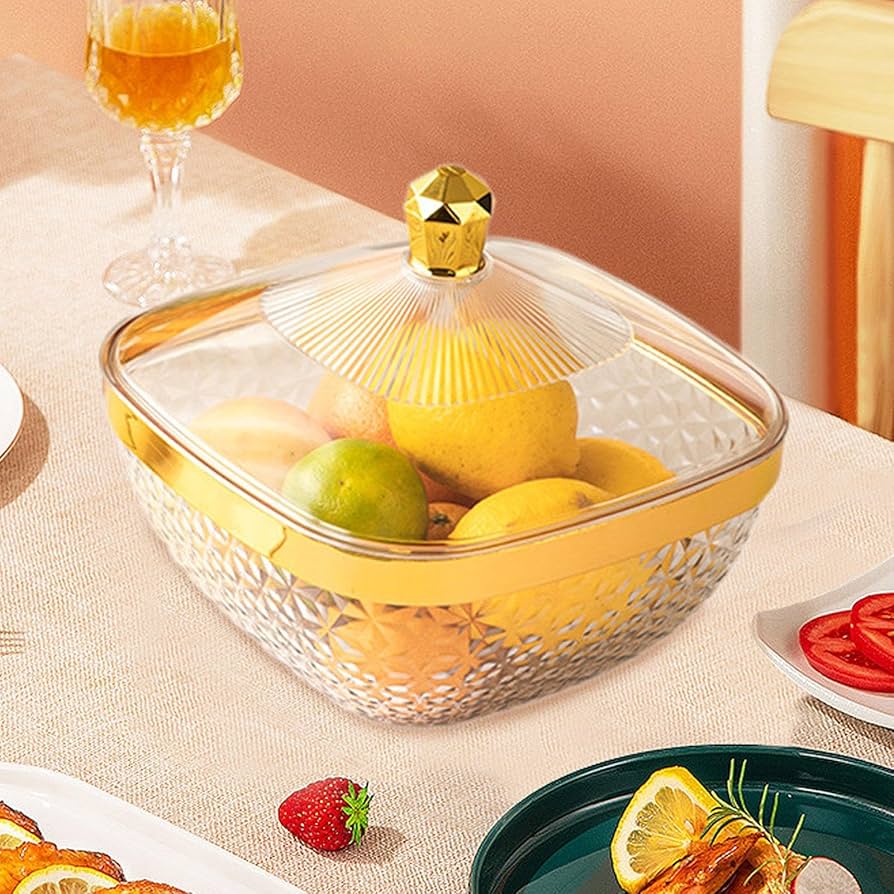 ジャス　フルーツボウル　 プレート Amazon | Jiswhisker 蓋付きフルーツボウル、フルーツプレート