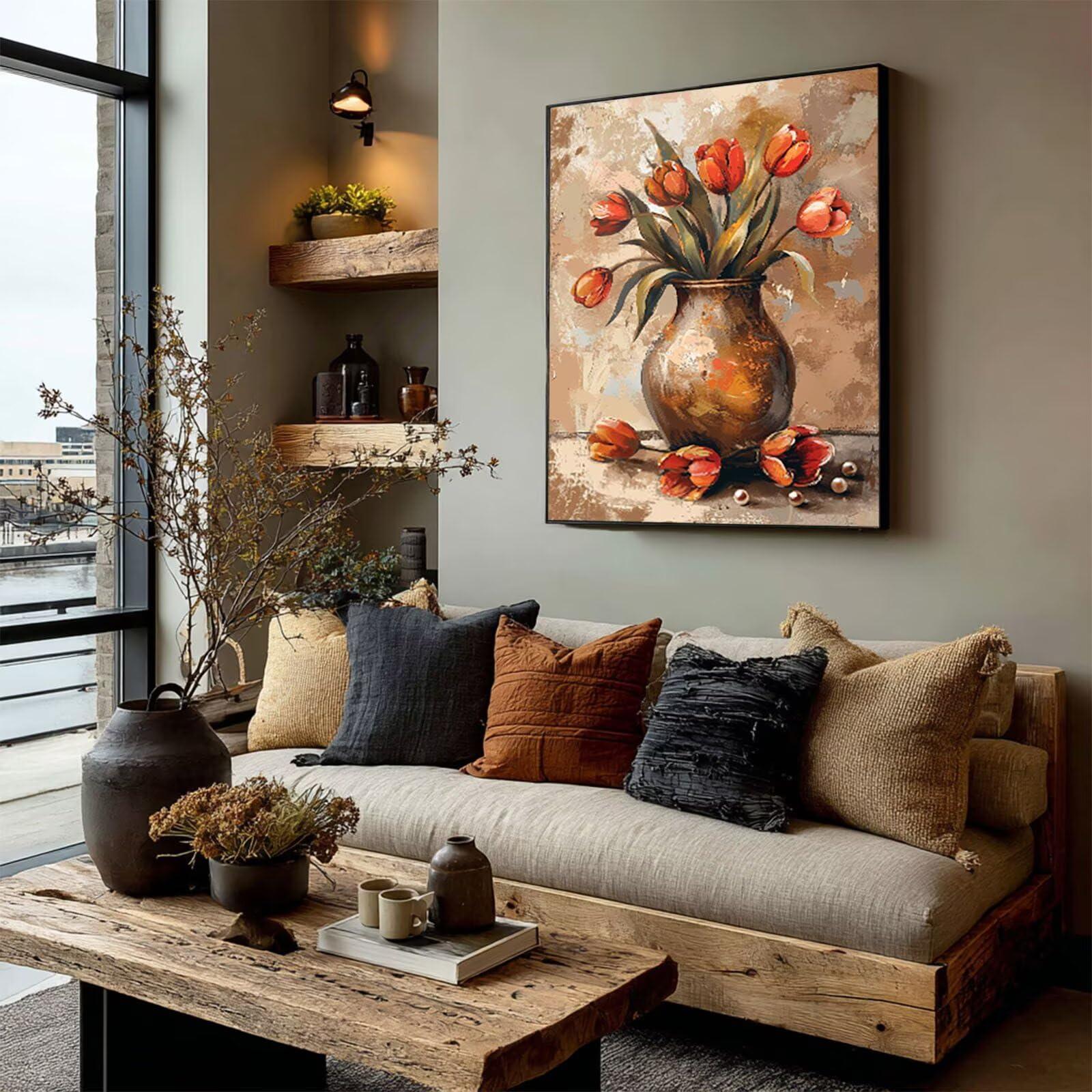 5D Diamond Painting 90x120cm, Vaso Diamond Painting Kit Completo, F-5571