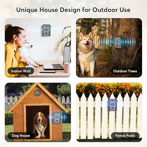 Miniatura 6 de Dispositivo antiladridos dispositivos de control de ladridos de perro de 55 pies 3 niveles ultrasónicos de ladridos de perro dispositivos de control