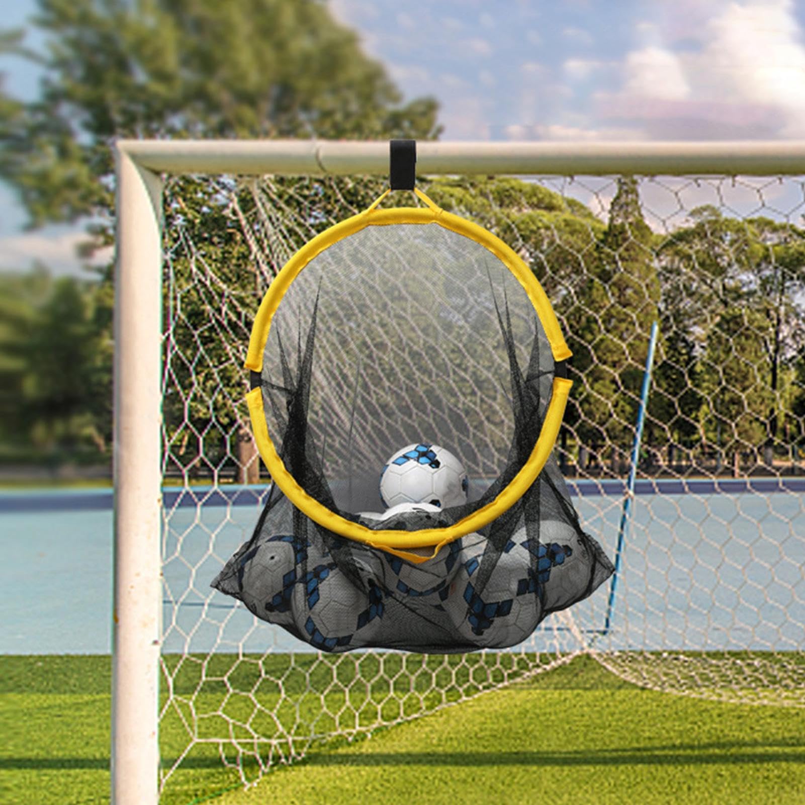 Borsa per rete da allenamento per porta da calcio, Rete da allenamento per | da calcio per bidoni da calcio per casa, esterno, campo da calcio, palestra
