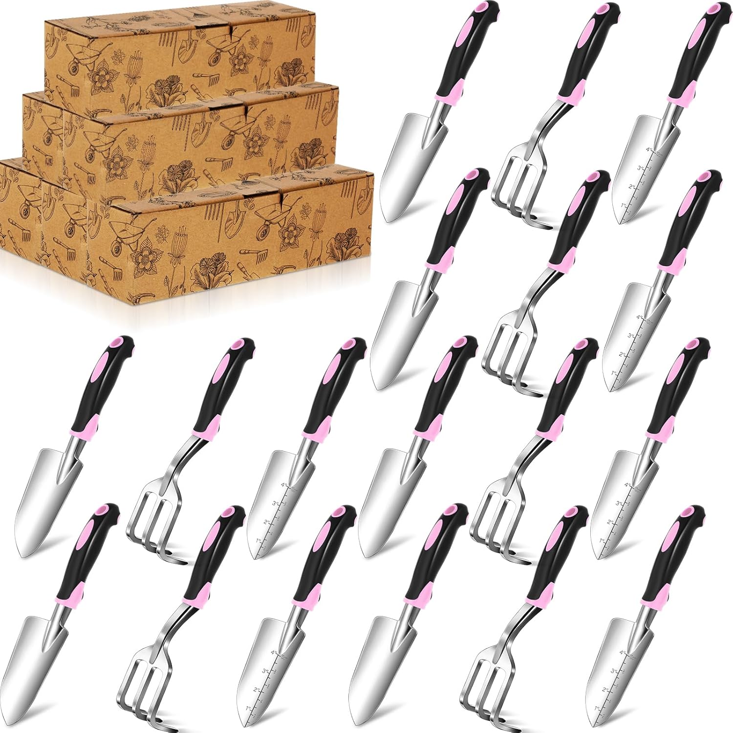 WILLBOND 15 Pcs Garden Tool Set, Gardening Kit Garden