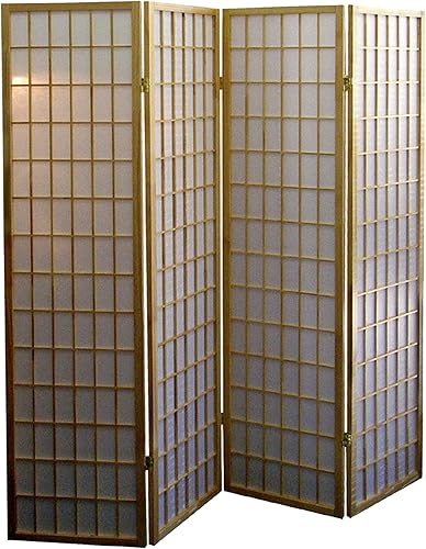 ORE Furniture Divisor de habitación internacional de 4 paneles, natural