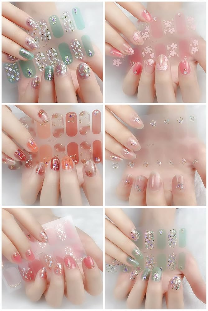 ネイルシール手用6枚 ネイルステッカー 手の爪 ネイルデザインジェル