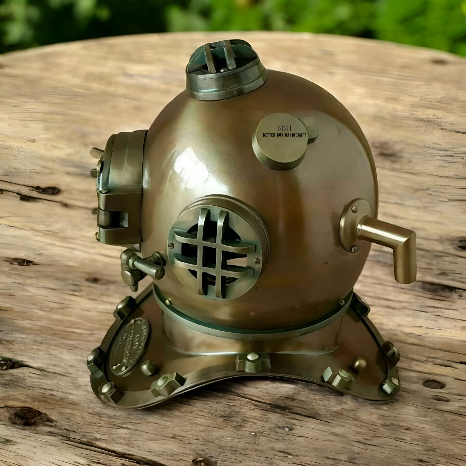 Casco de buceo náutico hecho a mano con acabado de cobre para buceo, Marina de EE. UU., Mark V, casco marino de mar profundo, casco de buceo, decoración del hogar, artículo de