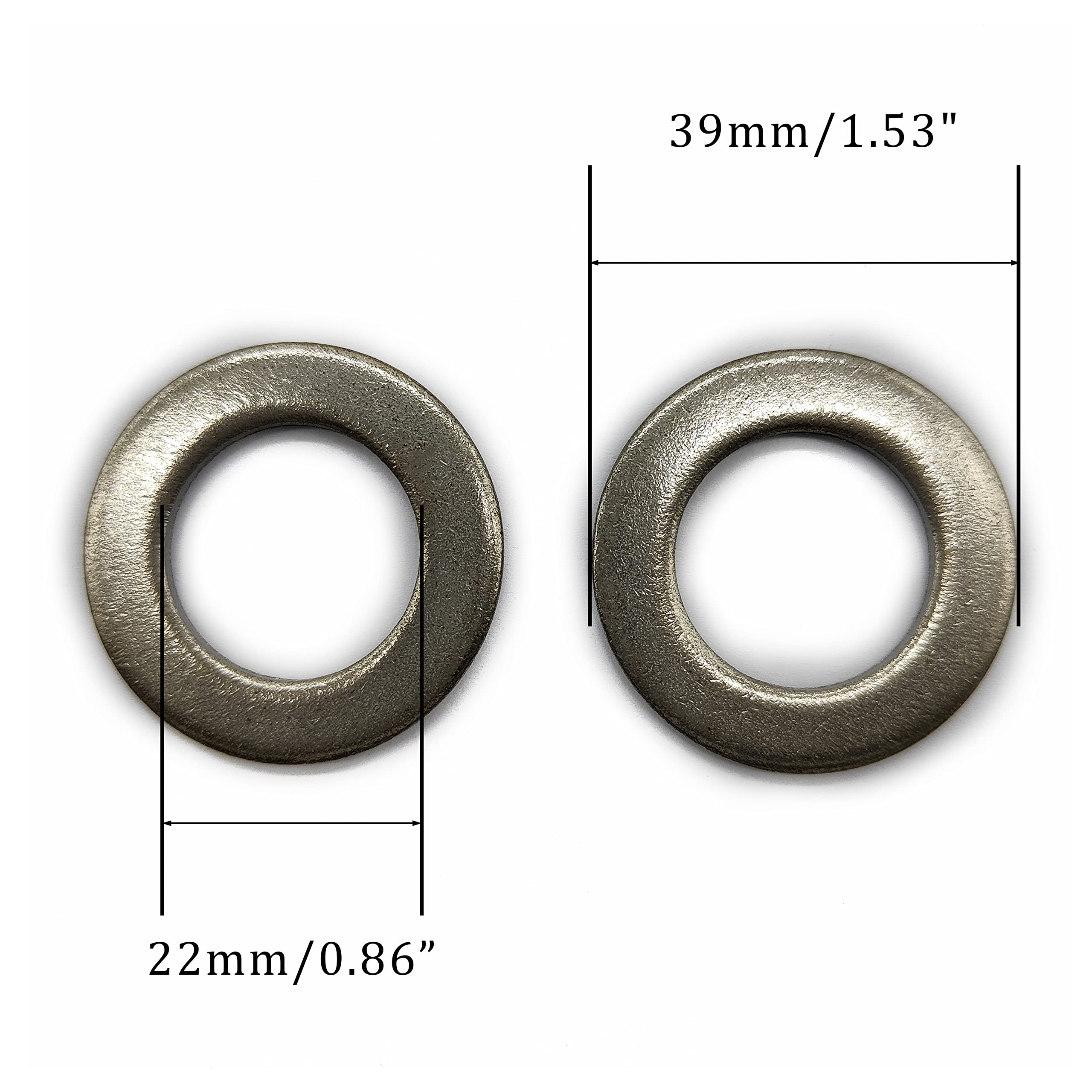 XUCONG M22 X 39mm OD Flat Washer, 316 Stainless Steel Flat Washers