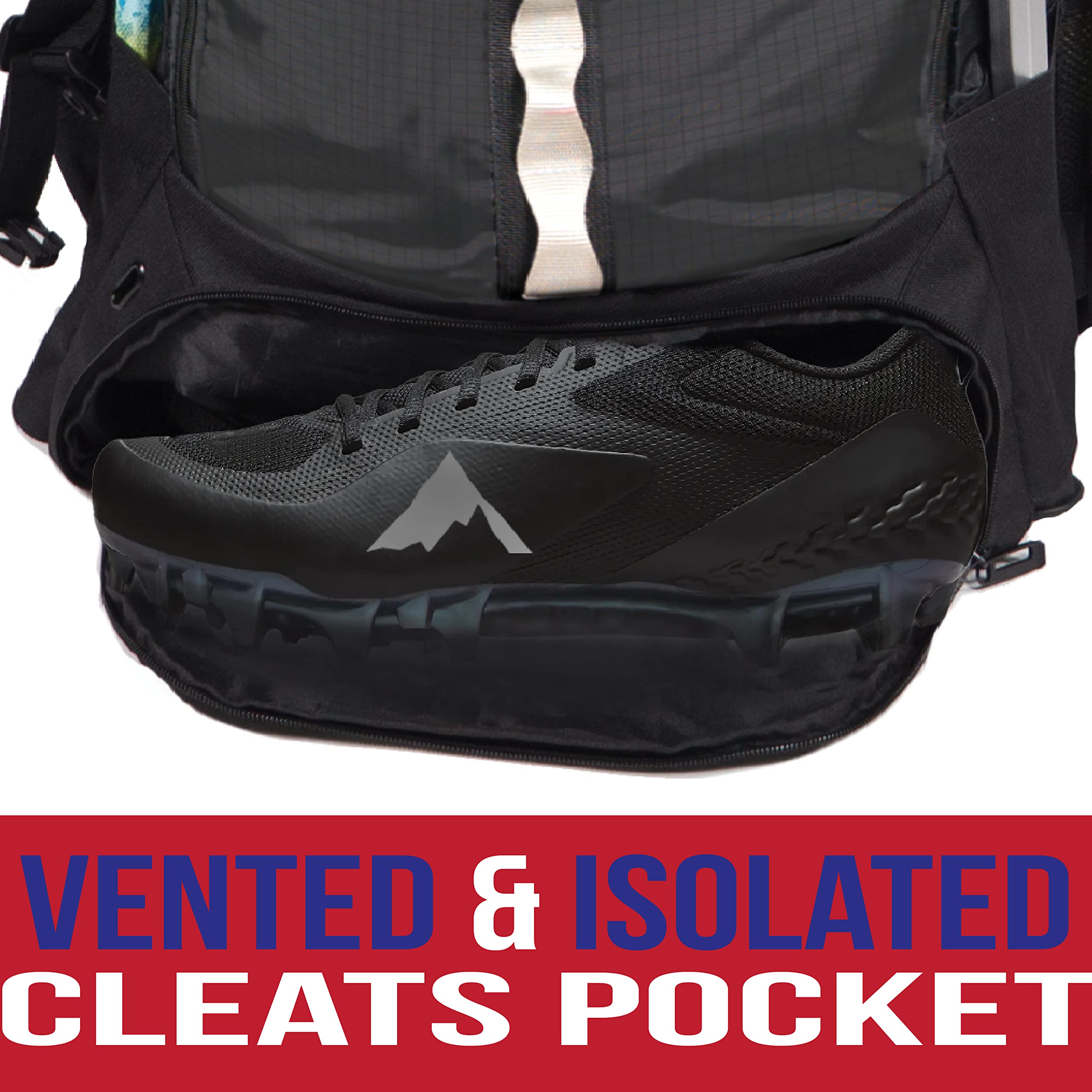 Athletico Bolsa de Lacrosse – Mochila de Lacrosse Extra Grande – Capacidad para Todos los Equipos de Lacrosse o Hockey sobre césped – Dos Soportes para Palos y Compartimento Separado para Tacos