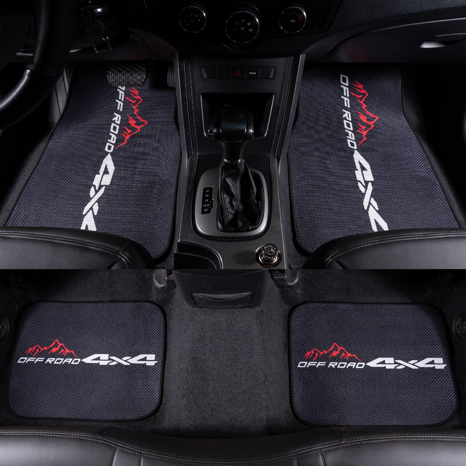 4Pcs Waterproof Universal Fit Car Floor Mats Black Car Mats Fit for Toyota Tacoma Tundra