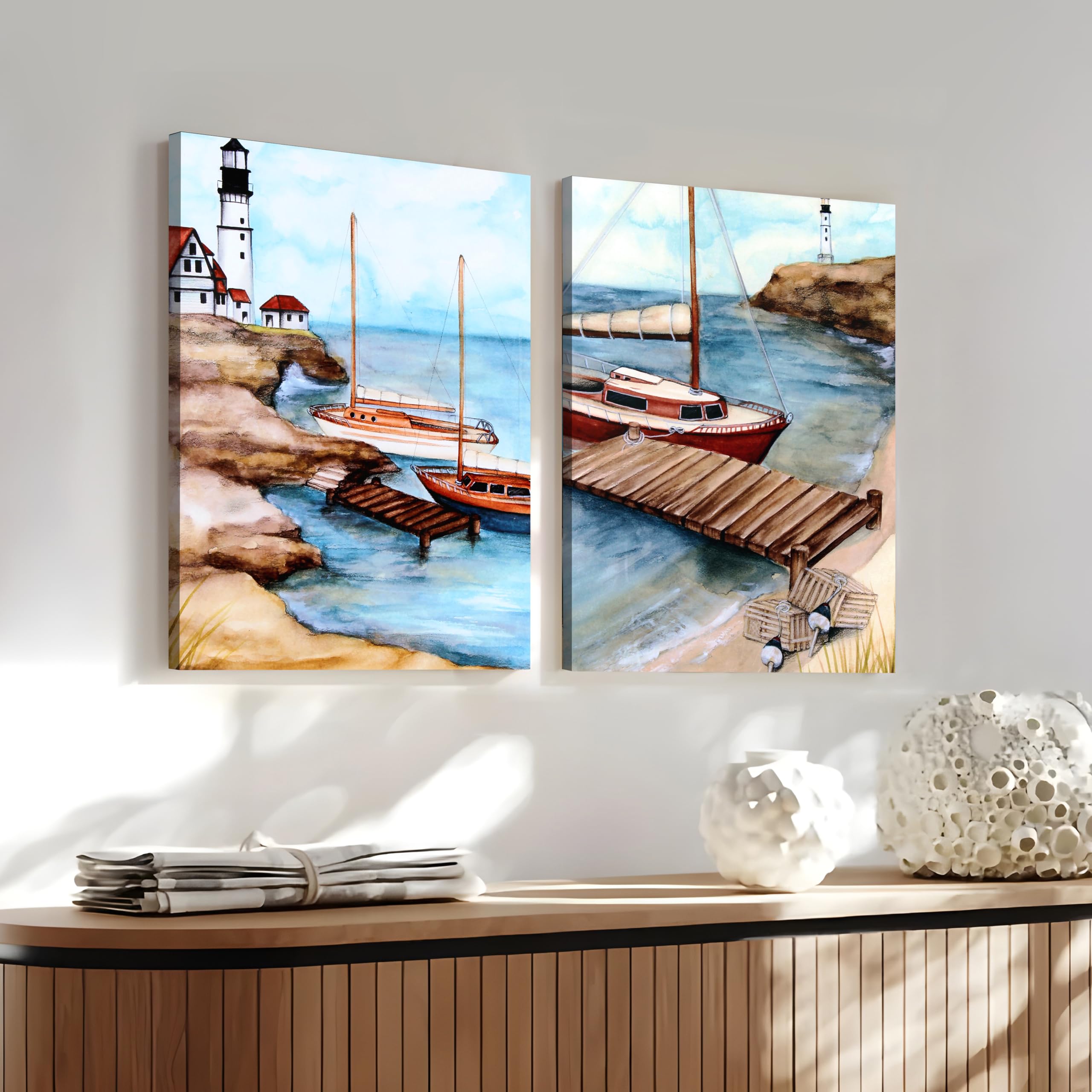 Boho Canvas Art Set - 2 Abstract Wall Paintings -20 Boho Canvas Art Set - 2 Abstract Wall Paintings -20