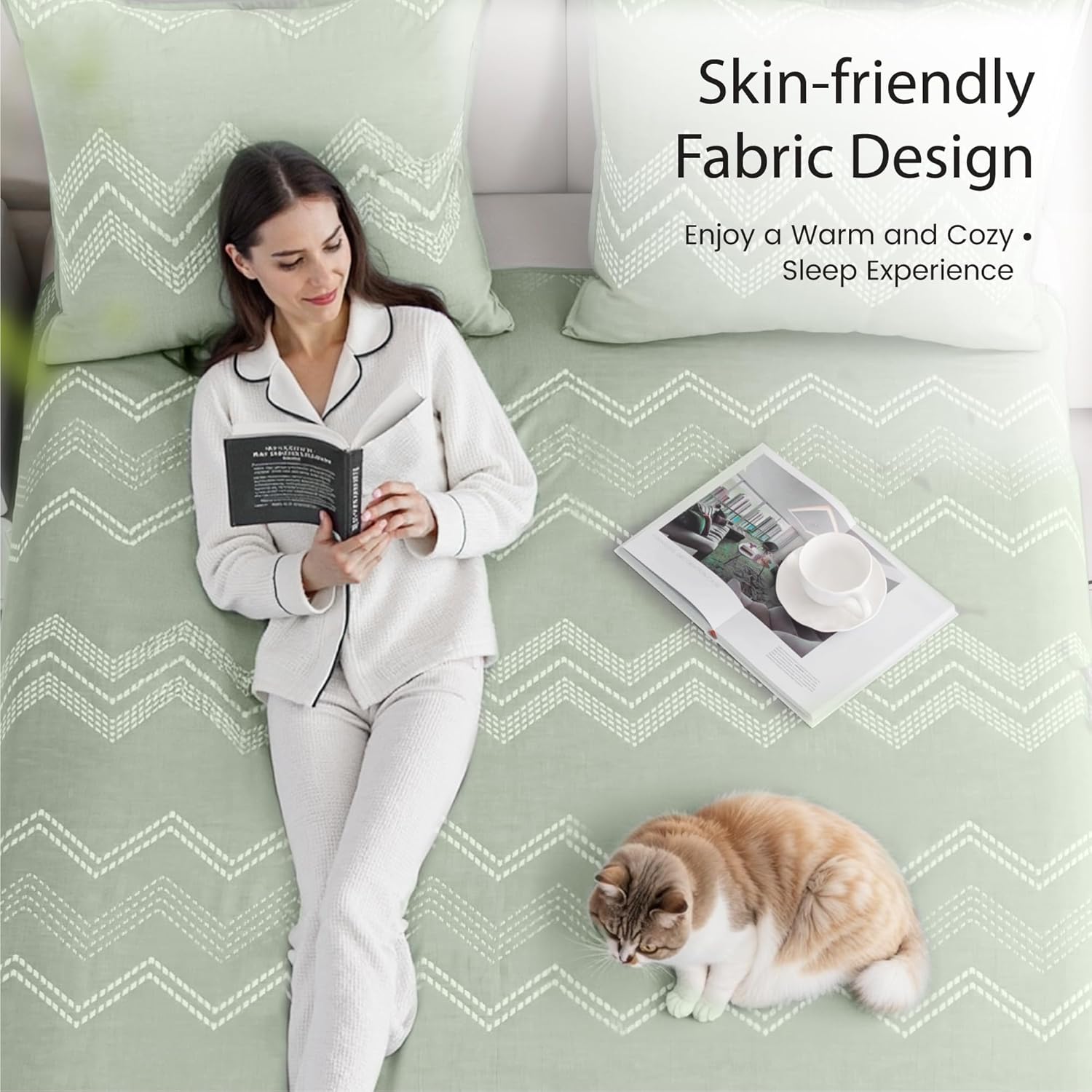 Sophia & William Woven Matelasse Coverlet King Set - Lightweight Soft Quilt Set - King Bedspread Set for All Seasons, 1 Coverlet (108×92”), 2 Pillow Shams (36×20")