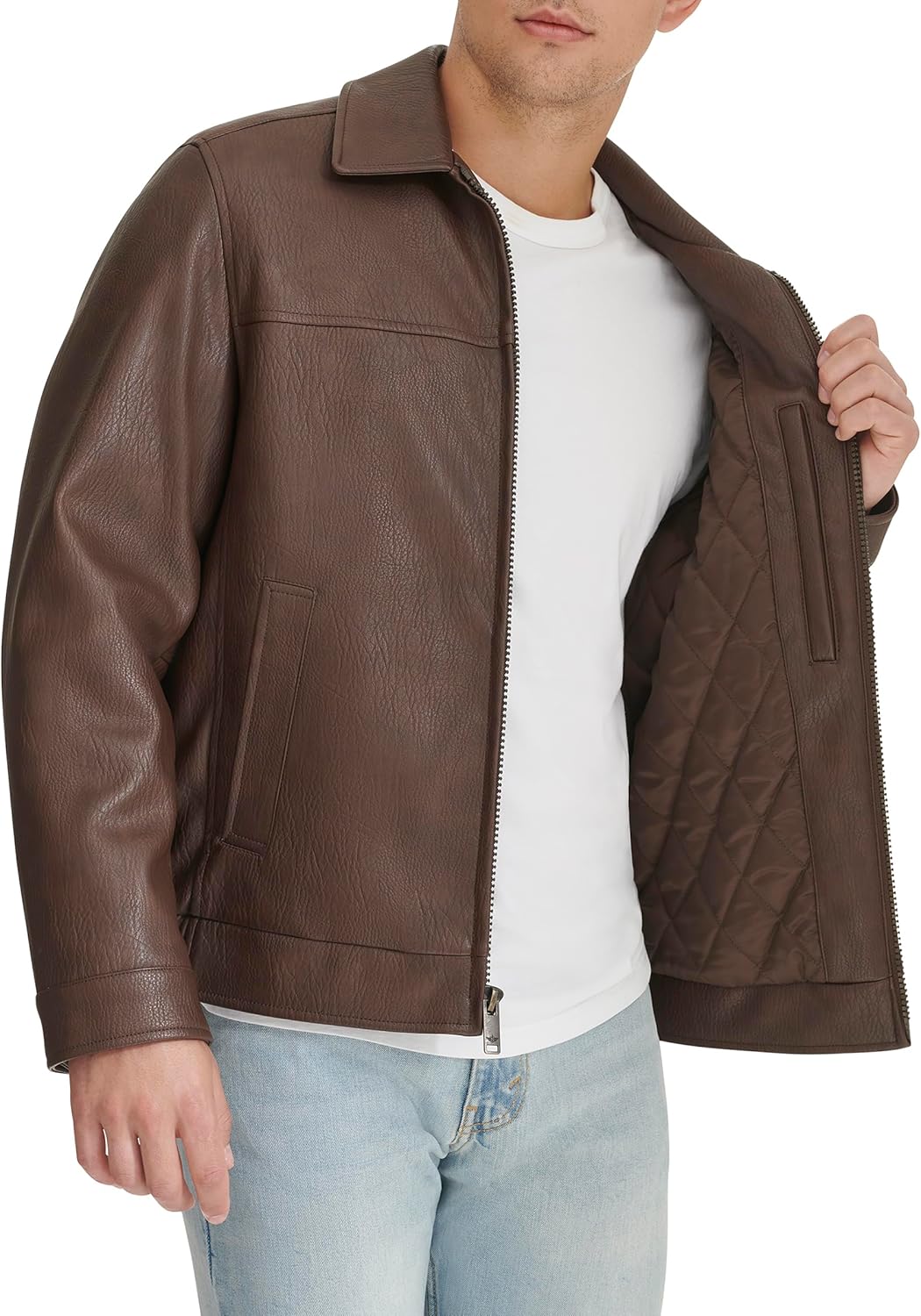 DOCKERS Men's James Faux Leather Jacket (Regular, Big & Tall Sizes) - Image 4