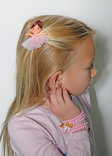 Miniatura 3 de Pinza de pelo hecha a mano de bailarina  Clip de pelo para niñas  Clip de cocodrilo brillante accesorios de ballet para niños  Clip de pelo marrón