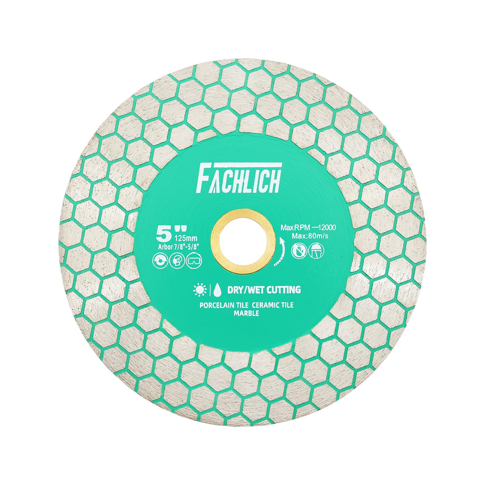 125mm Disque Diamant Carrelage - 5inch Double Face Coupe Meulage Lame Scie Diamant pour Porcelaine Céramique Marbre Granit Conception Hexagonale pour Meuleuse d'angle