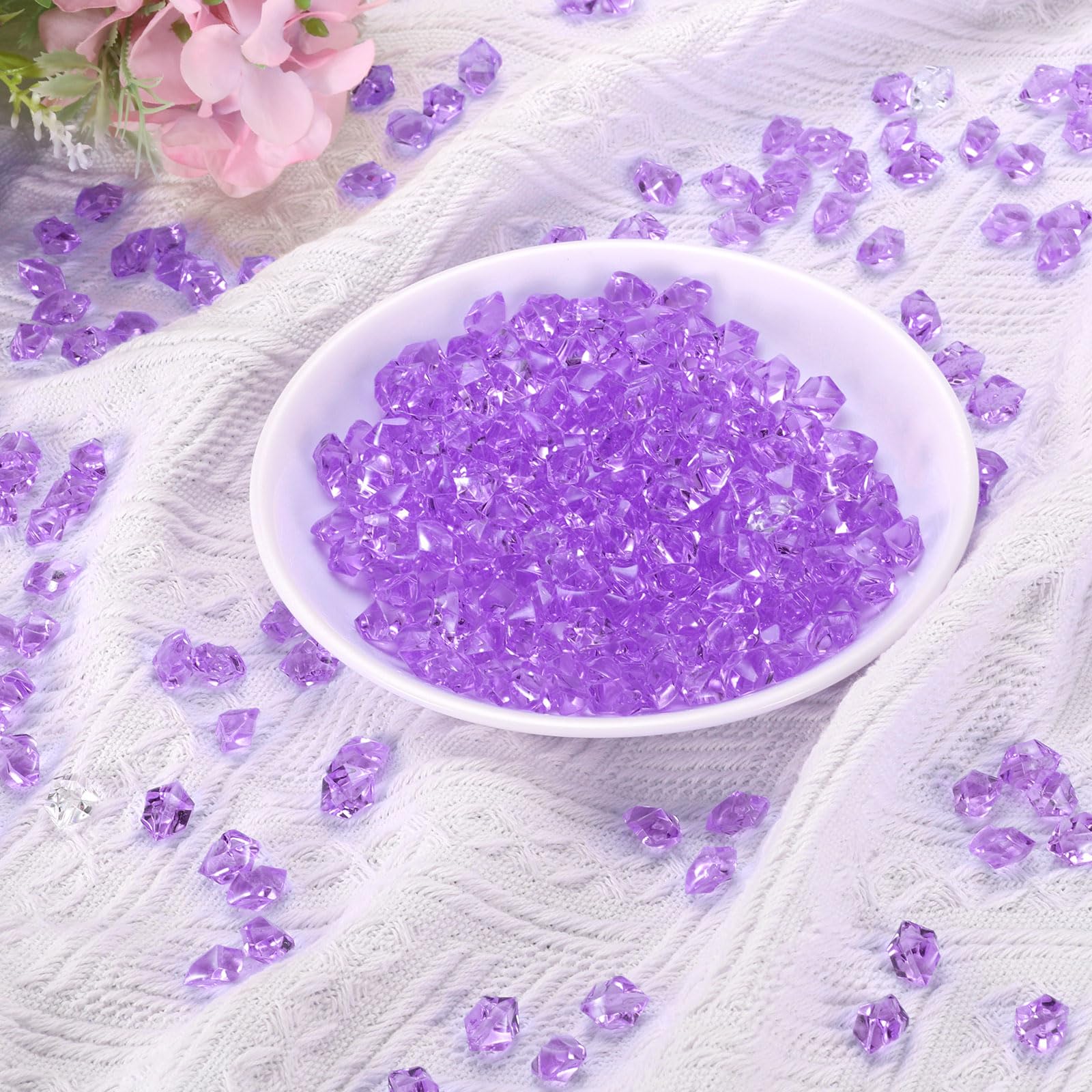 Fausse Glace Pilée étincelante - 1000 Pierres En Résine Or - Pour Remplir Vases, Décorations Fête & Mariage - 7