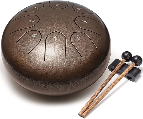 Percusión de tambor de lengua de acero, instrumentos musicales de 6 pulgadas, 11 notas, regalos musicales para familiares y amigos (lavanda)