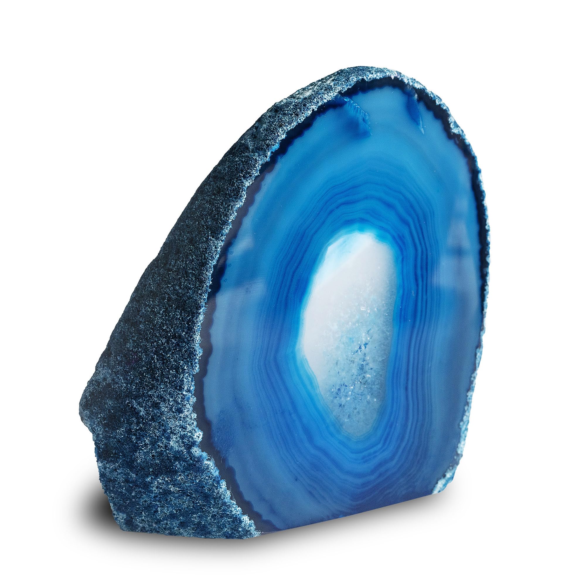 British Fossils Blue Agate Ornament For Home Decor – Genuine Crystal Decoration