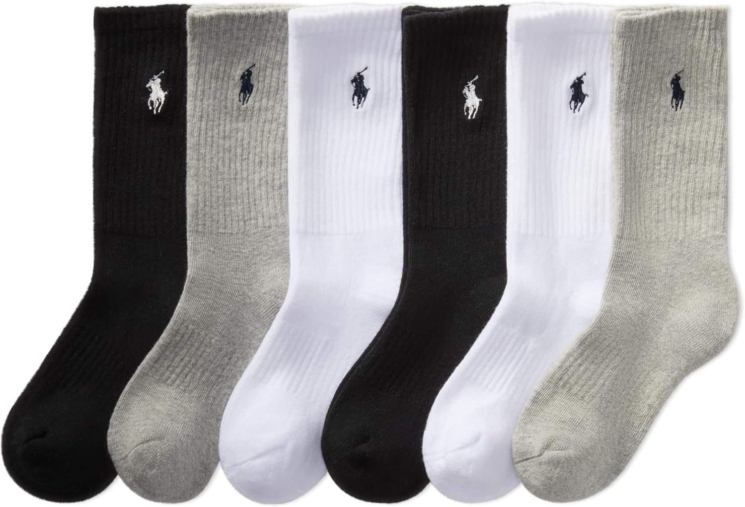 POLO RALPH LAUREN Boys' Athletic Performance Crew Socks (6-Pair)