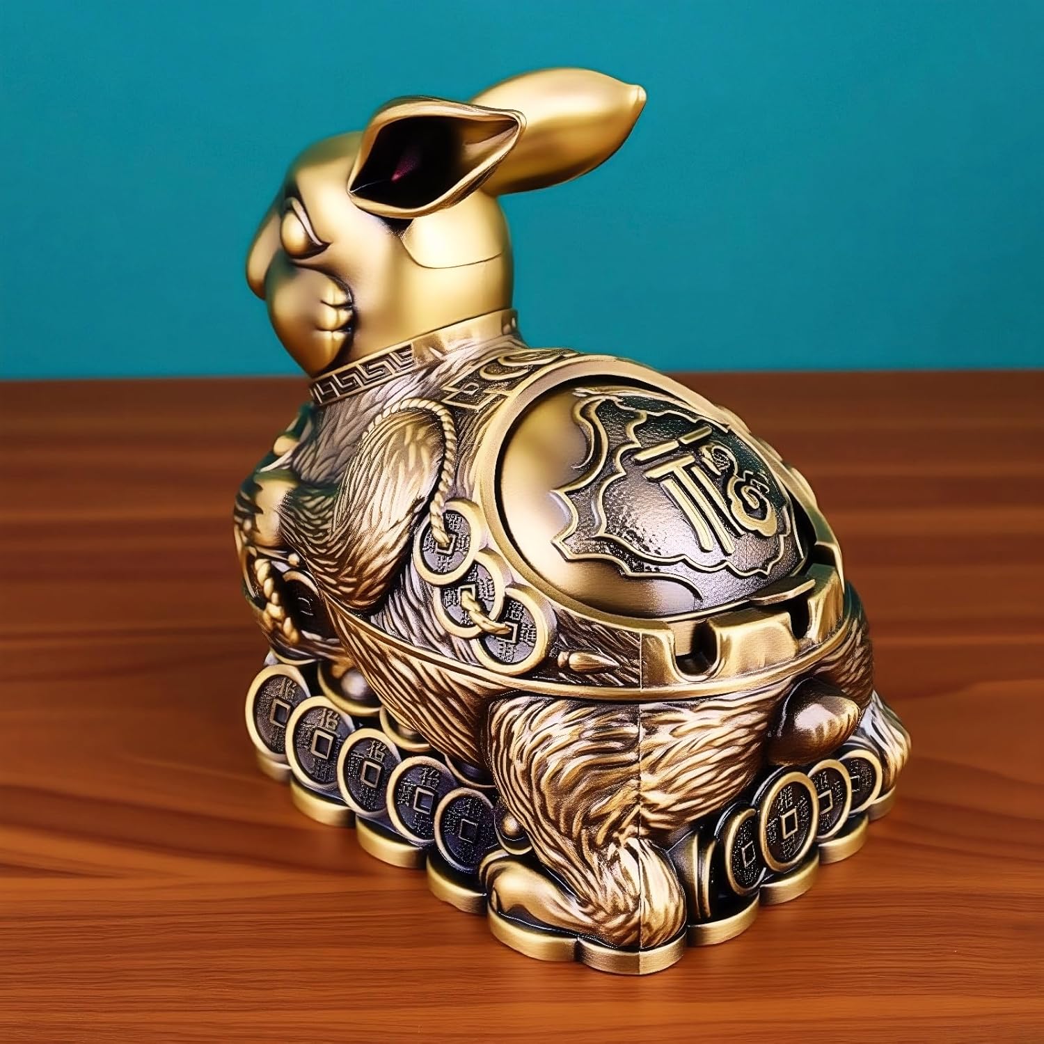 GerRiT ヴィンテージ 装飾 防風 灰皿 蓋付き タバコ 金属 ポータブル