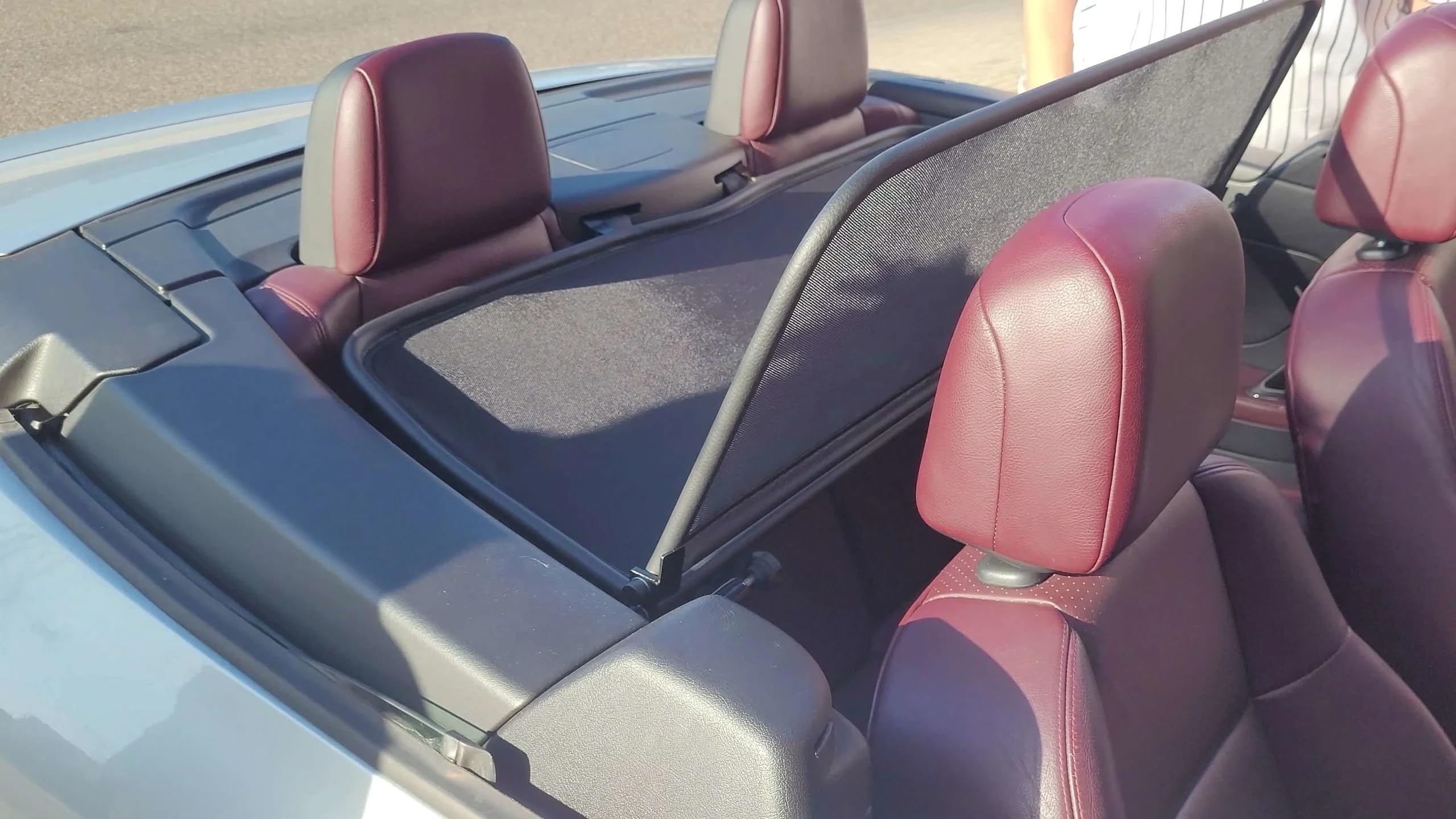 Déflecteur de vent pliable avec fermeture rapide - noir pour Peugeot 307CC | Filet Anti-Remous Coupe | Déflecteur d'air