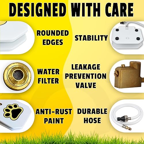 Miniatura 4 de Fuente de agua para perros al aire libre, con patas de aspersor activadas, dispensador de mascotas potable, proporciona agua fresca, resistente,