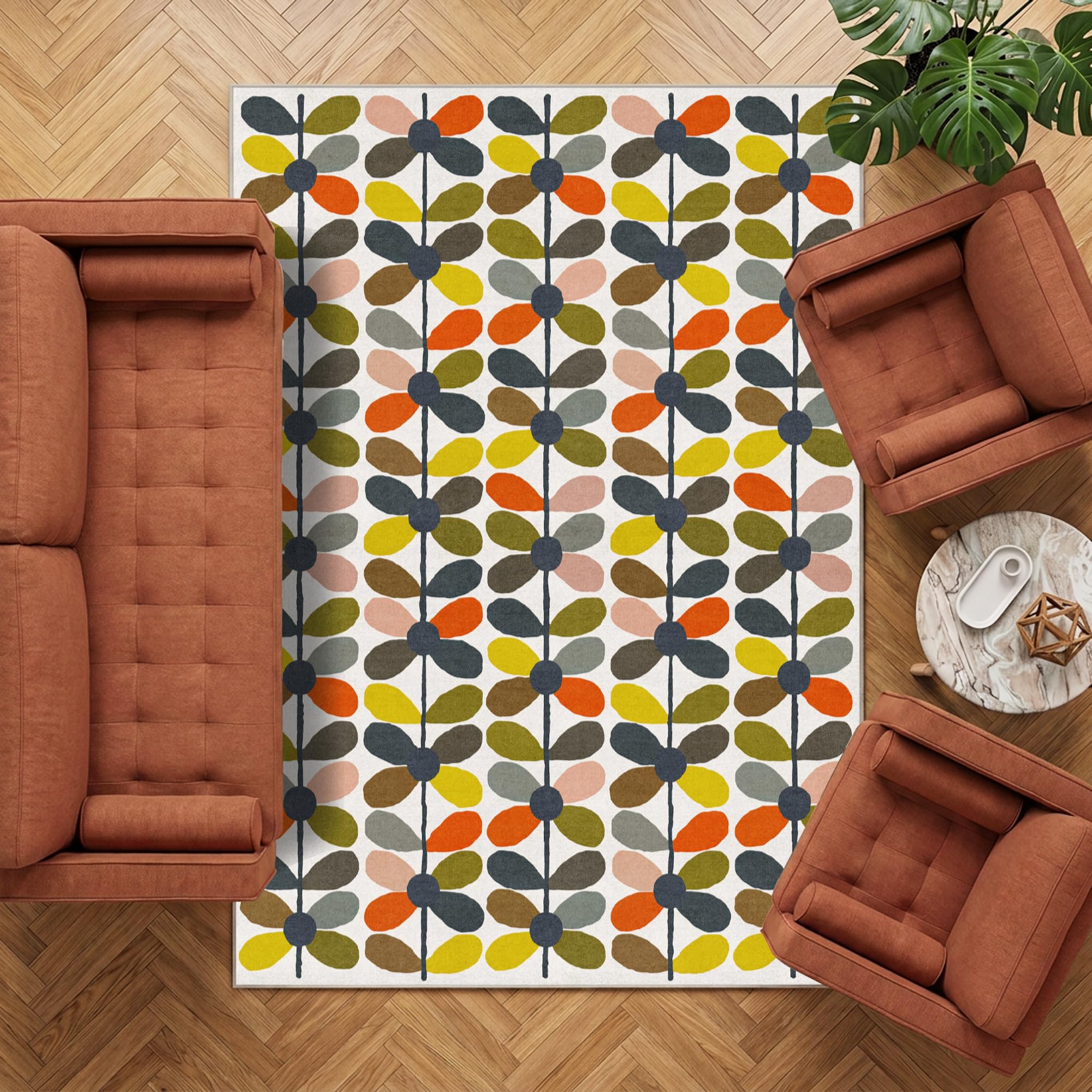 Decoranddecor Modern Rugs Living Room 160x230cm Washable Non-Slip