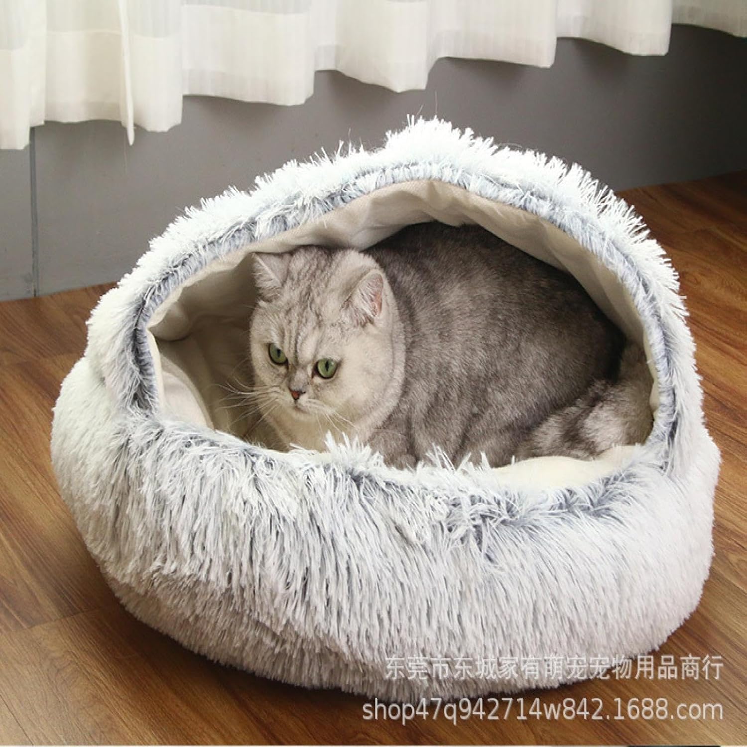 Autumn and Winter Warm Shell semi-Enclosed Round cat Kennel pet cat Bed semi-Enclosed Kennel Dog Bed Enclosed cat Kennel