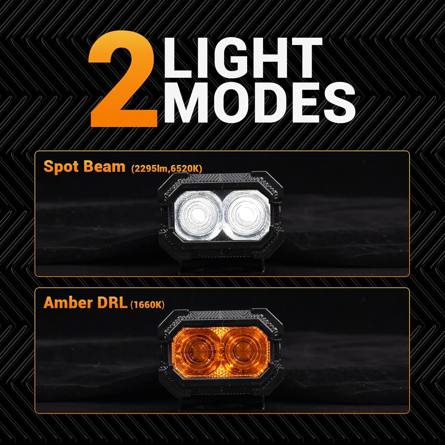 SUPAREE Recon 2 3-Inch LED Pod Lights with Black Covers,80W 7956LM Spot Beam&Amber DRL Combo Ditch Light,137°Wide Range IP68/IP69K Waterproof Cube LED Offroad Light for Offroad Truck ATV UTV Car Boat
