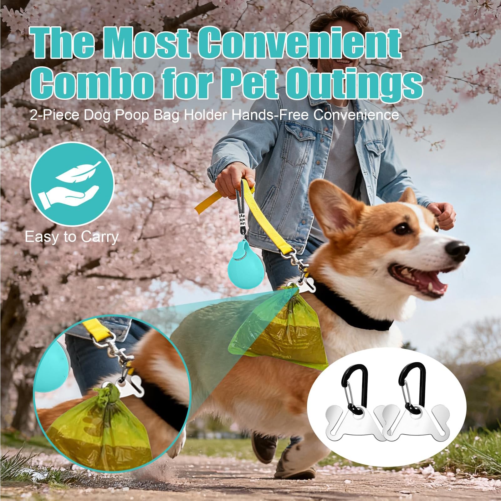 Gourde pour Chien, Gourde Chien Promenade Gamelle éTanche avec Bol Pliable en Silicone, 285ml Gourde Chien Voyage pour Les Promenades Et RandonnéEs en ExtéRieur (Bleu) - 5