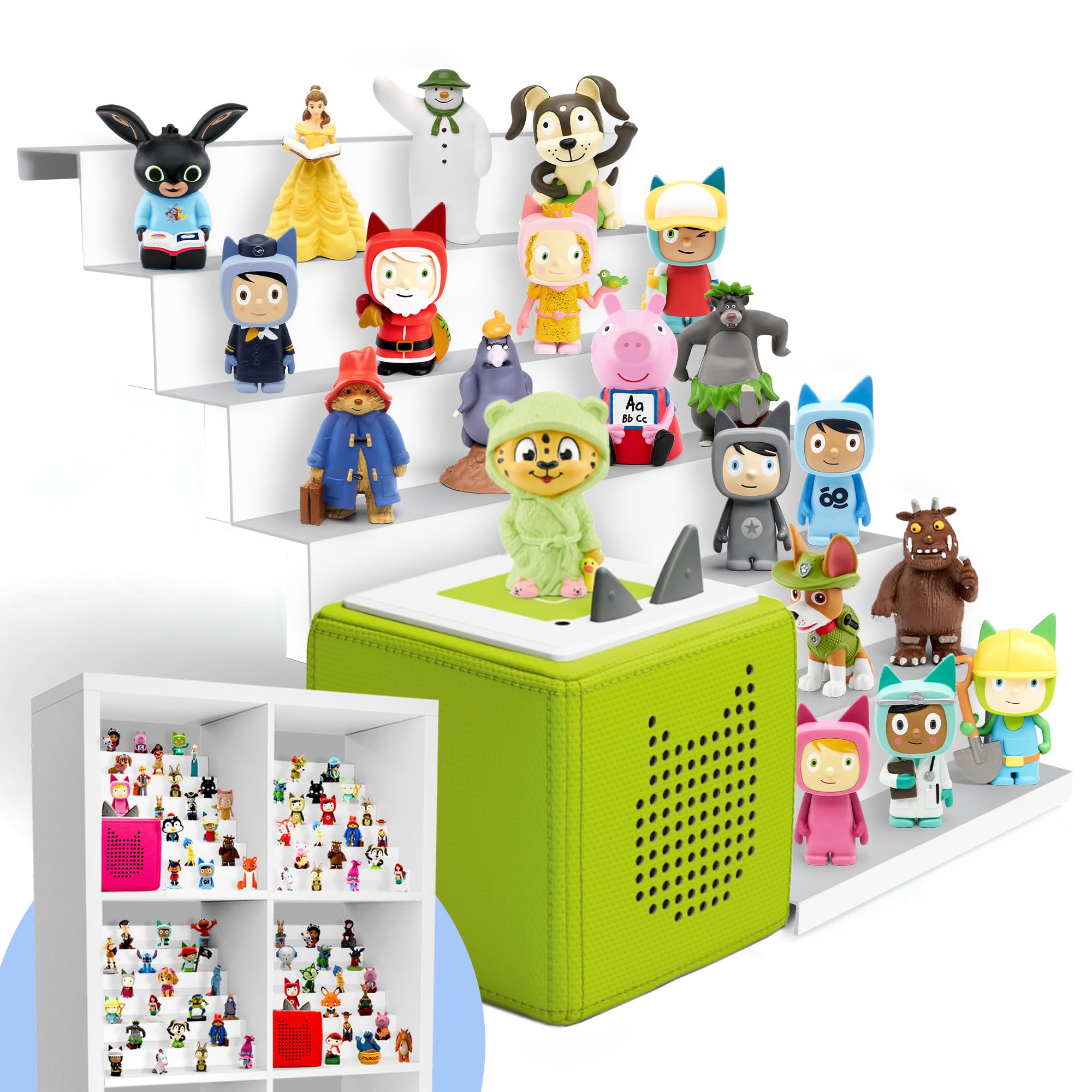 New Tonie Regal für Toniebox 1 & 2 Einsatz für IKEA Kallax - Toniebox Regal mehr als 50 Tonie Figuren - Tonie Regal Mädchen und Jungen