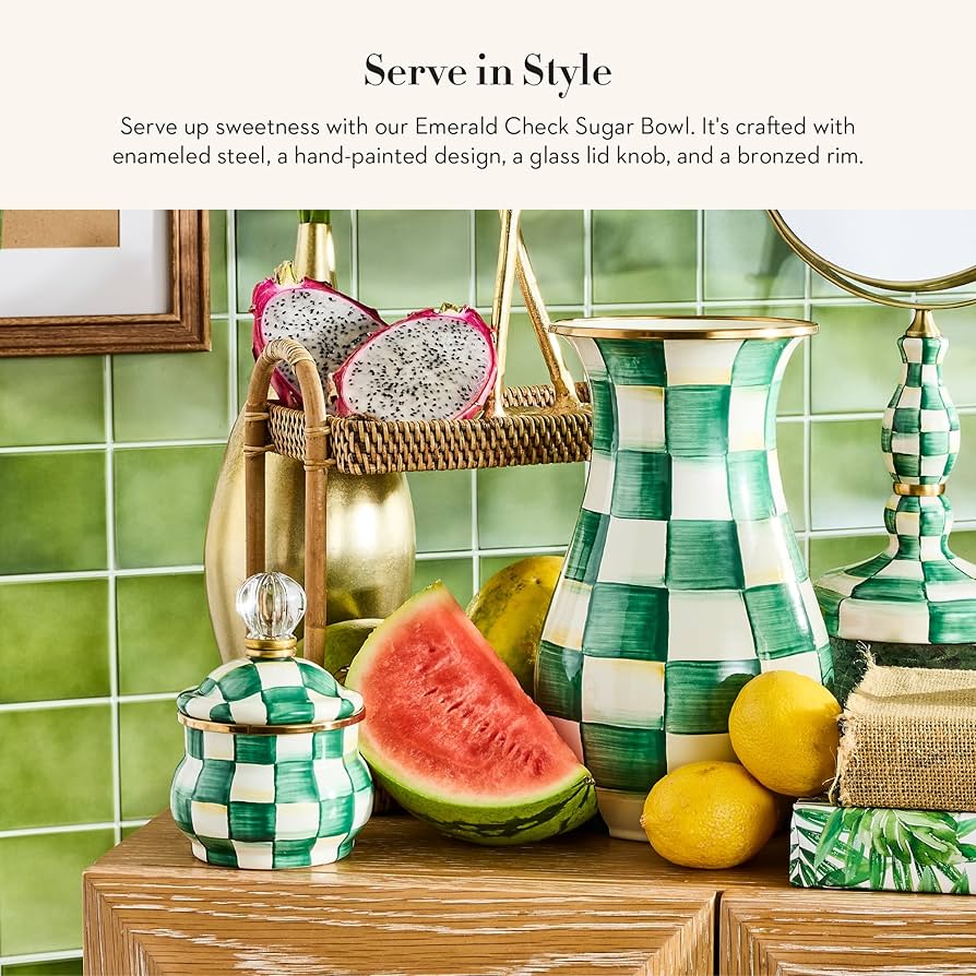 MACKENZIE-CHILDS エナメルコンポート MacKenzie-Childs Courtly Check Enamel Compote – Smyth Jewelers