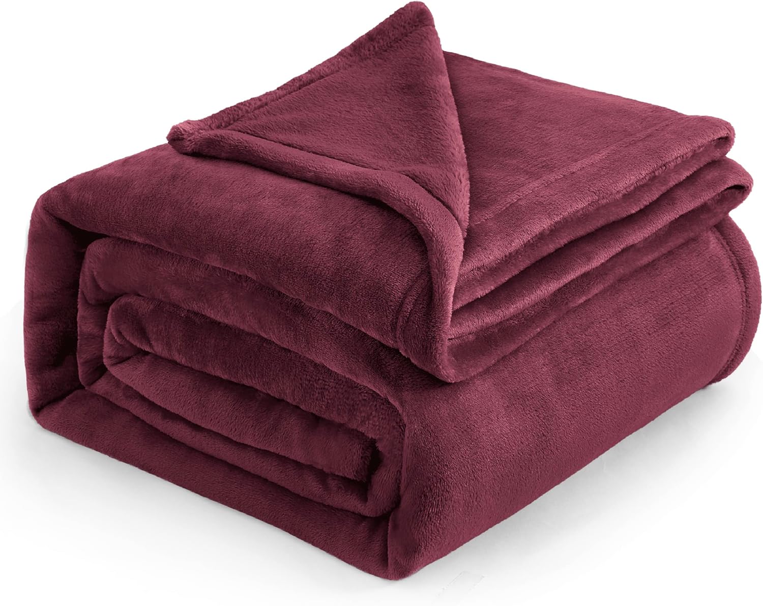 Bedsure GentleSoft Burgundy Red Fleece Blanket King Size - 280GSM Throw Blankets for Couch,Sofa,Bed, Soft Lightweight Plush Cozy Throws for Toddlers