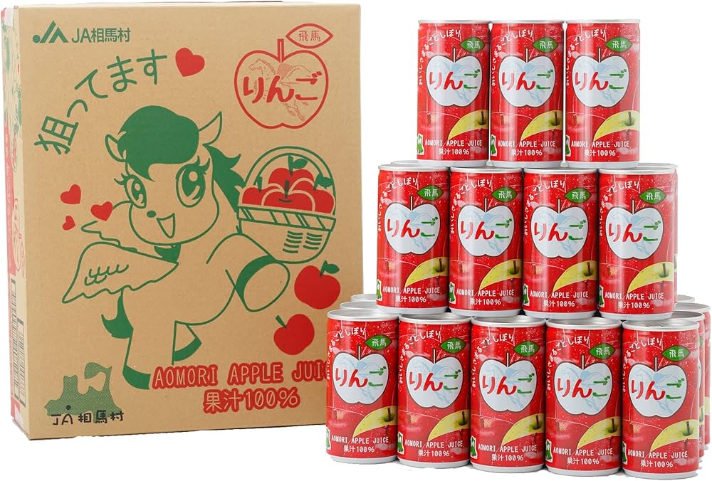 Amazon.co.jp: 【JA相馬】 飛馬りんごまるごと缶ジュース 産地直送