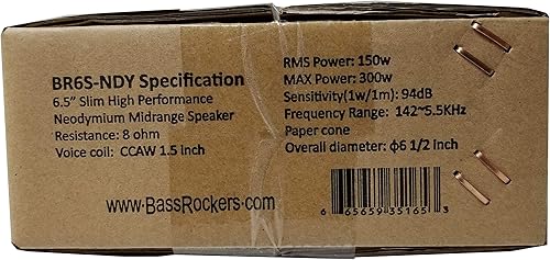Miniatura 4 de BR6S-NDY Altavoz delgado de neodimio de alto rendimiento de 6.5"