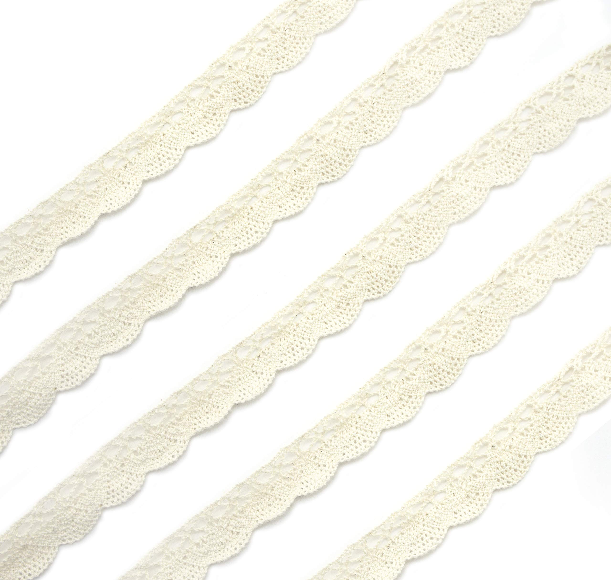 Dentelle de coton haut de gamme finitions délicates crème de 23 mm