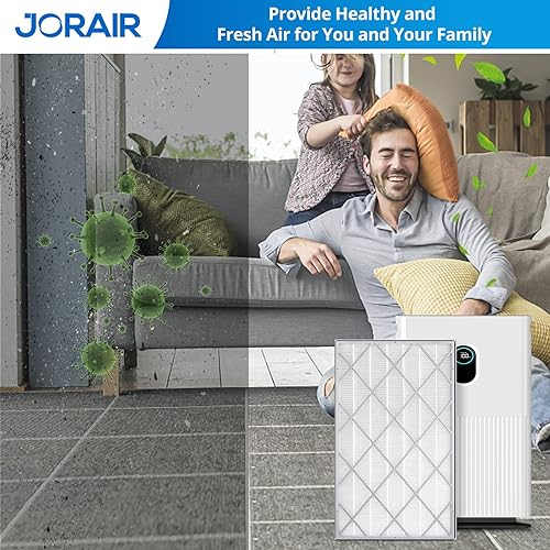 Miniatura 10 de HE601 - Filtro de repuesto HEPA compatible con el purificador de aire Shark modelos de 6 ventiladores HE601 y HE602, H13 True Premium HEPA Filter,