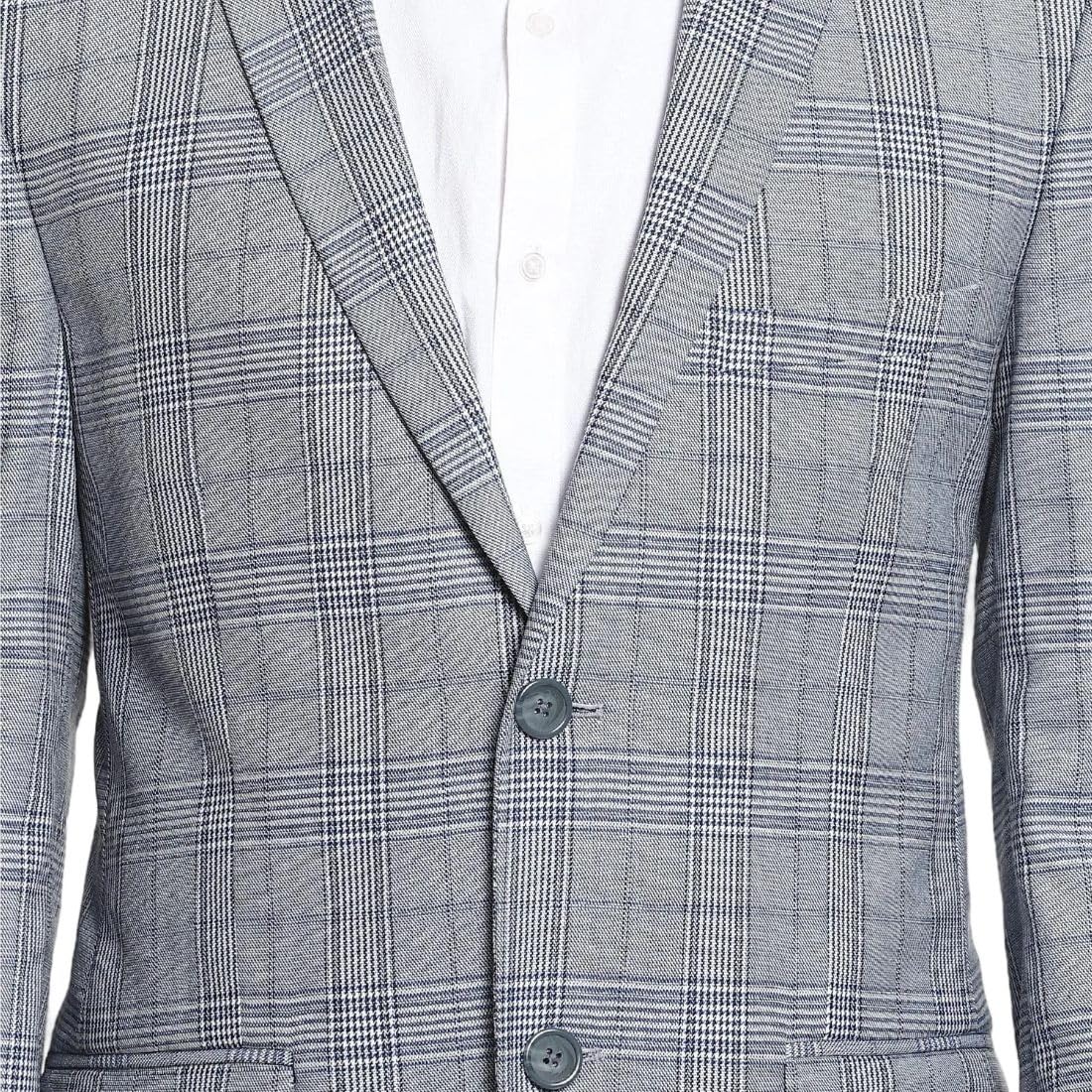 arrow Men's Body Tailored fit Formal Blazer (ARABBZ5013_Light Blue_40)-picture-11