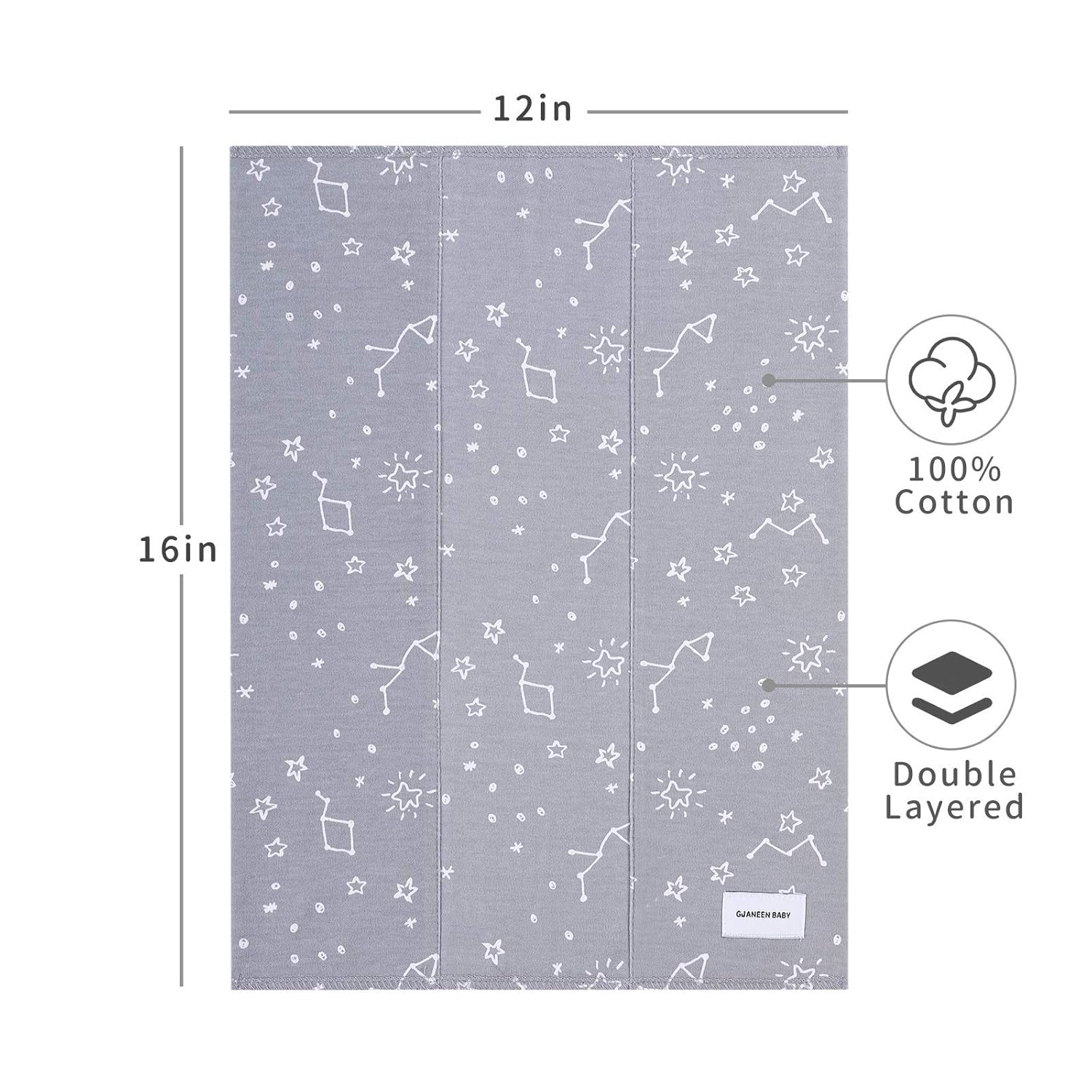 Burp Cloths for Baby Boys and Girls - 6 Pack Baby Burp Cloths -100% Cotton Double Layers of Extra Absorbent Burping Cloths Set - Spit Up Burp Rags : Baby