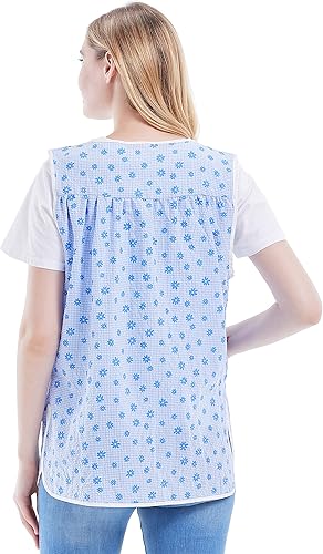 Miniatura 3 de Nanxson Delantales de Cobre para Mujeres con Bolsillos Delantal con Botones para Cocinar Chef Cocina CF3152