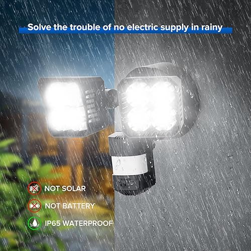 Miniatura 2 de SANSI Luz LED de 36W 3600LM con sensor de movimiento para exteriores, luz de seguridad de 50,000 horas, luz de inundación IP65 equivalente a 200W