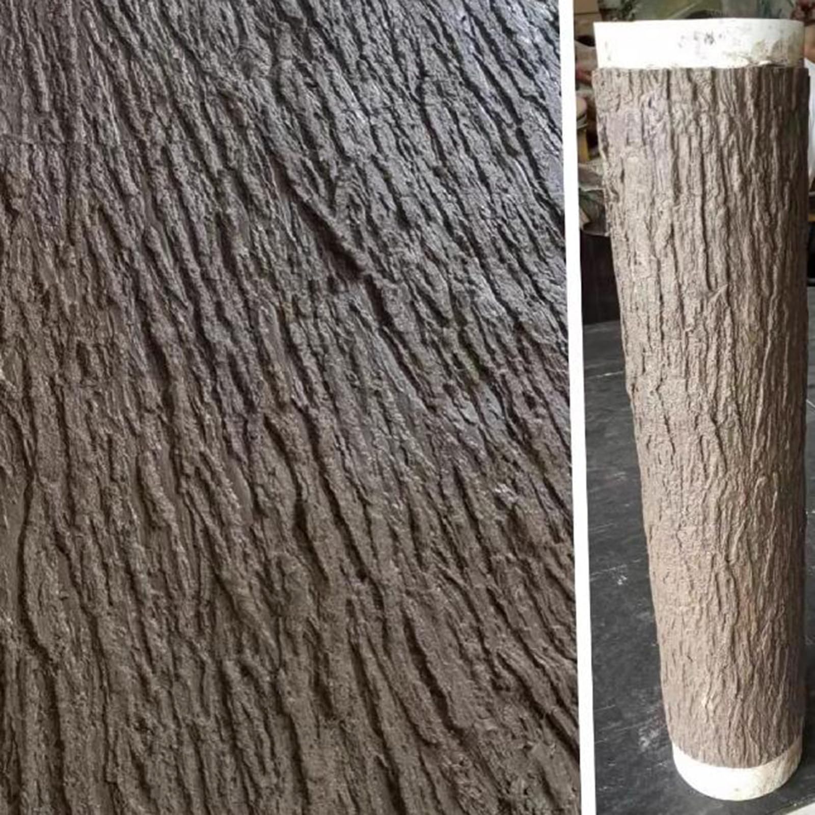Carta da parati artificiale con corteccia di fiori e piante da giardino, confezione da 1 pezzo, per la realizzazione di modelli per recinzioni da giardino, marrone, 100 cm x 30 cm, perfetta per