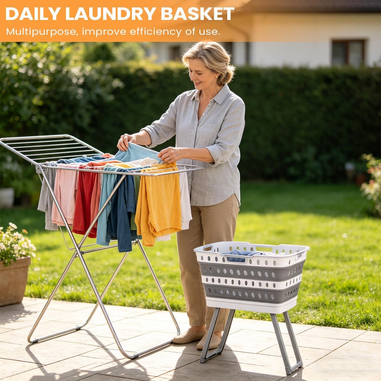 Wäschekorb Im Wohnheim, Faltbar, Große Organisation Mit Beinen, Wäschekorb, Platzsparendes Design Für Wohnheim, College, Badezimmer, Schlafzimmer, Kinderzimmer, Wohnmobil, Schrank, Outdoor, Gastgewerb