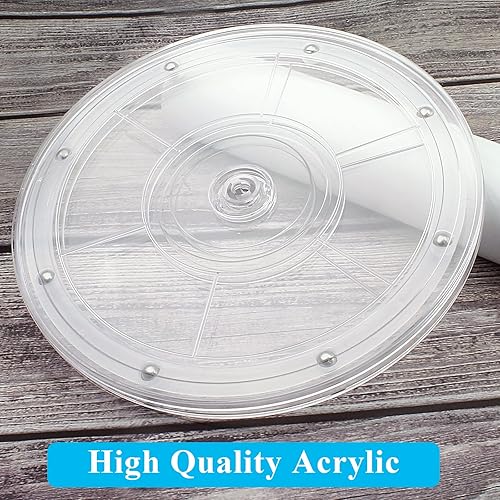 Miniatura 3 de Jersvims - 2 platos giratorios acrílicos de 6 pulgadas, organizador giratorio transparente para cocina, despensa, gabinete, escritorio, especias,