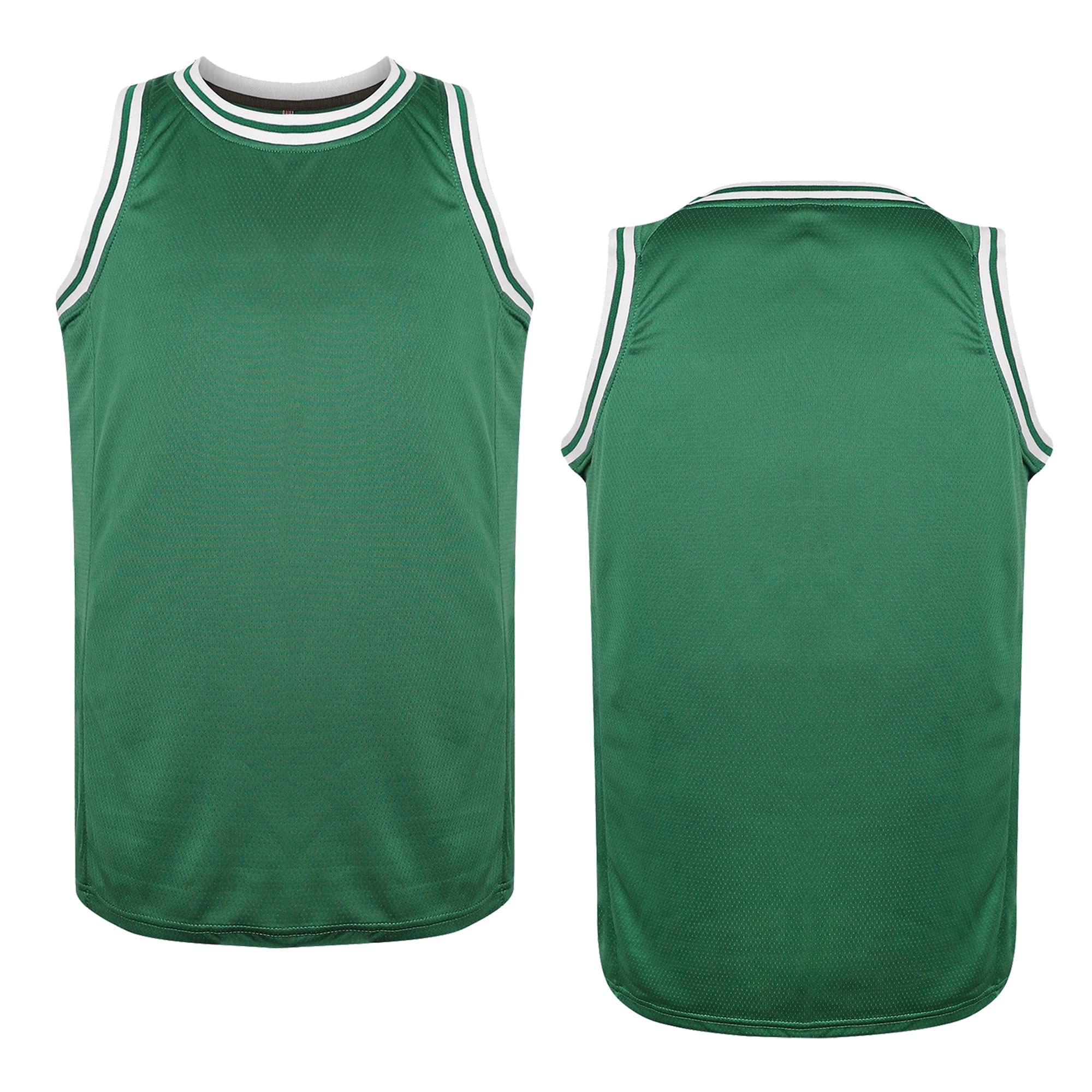 MESOSPERO Blank Basketball Jersey Men's Mesh Athletic Sports Shirts Black Yellow White S-3XL (Green, Large)