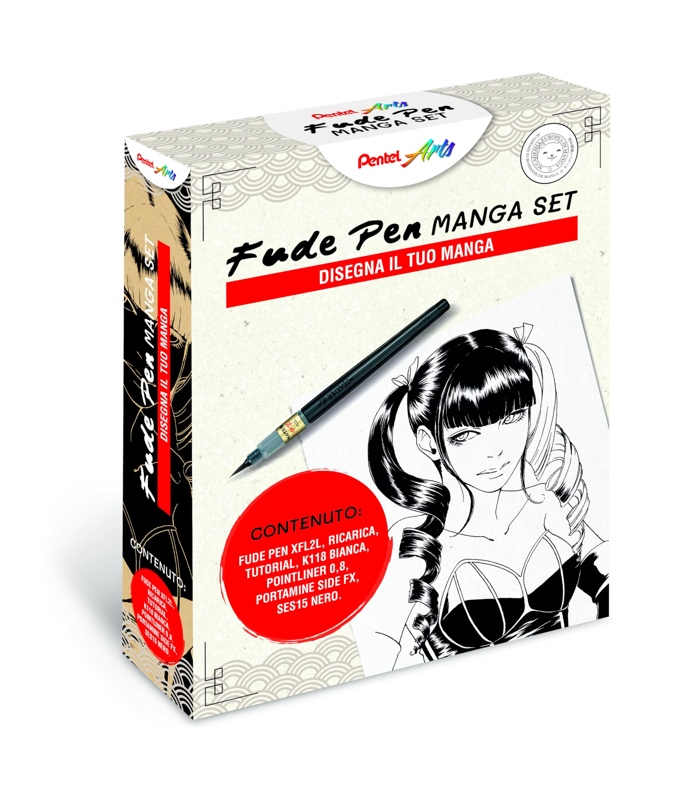 Pentel Fude Pen Manga Set