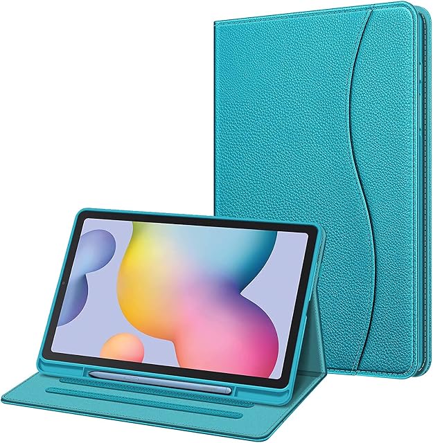 FINTIE Case for Samsung Galaxy Tab S6 Lite 10.4 Inch 2022/2020 (Model SM-P610/P613/P615/P619) with S Pen Holder, Multi-Angle Viewing Folio Stand Cover with Pocket, Auto Wake/Sleep, Legacy Teal