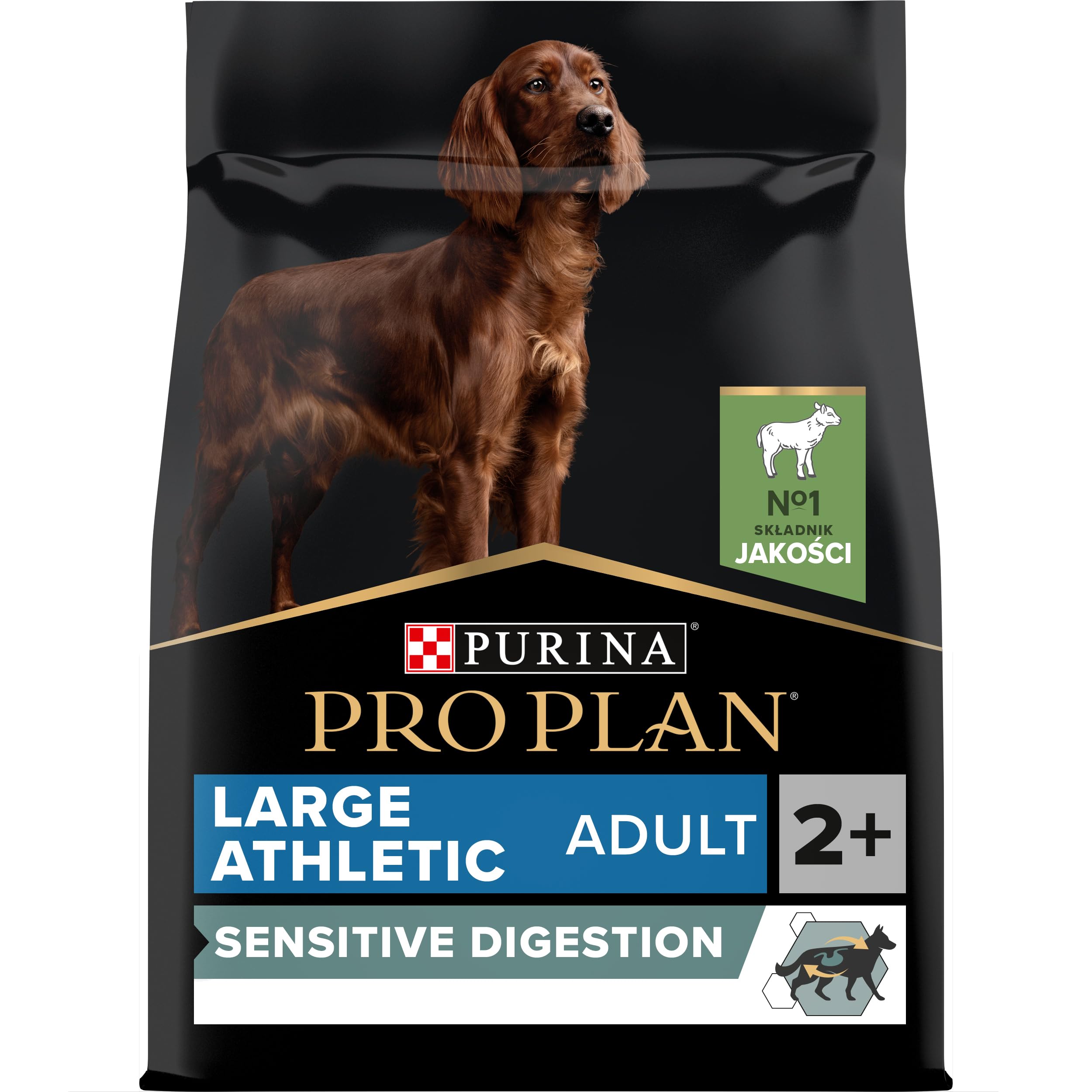 PRO PLAN | Sensitive Digestion | Large Athletic Adult | Karma dla psów bogata w Jagnięcinę | 14 kg