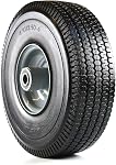 RK Heavy Duty Solid Rubber Flat Free Tubeless Hand Truck/Utility Tire Wheels, 4.10/3.50-4" Tire, 2-1/4" Offset Hub, 5/8" Ball Bearing