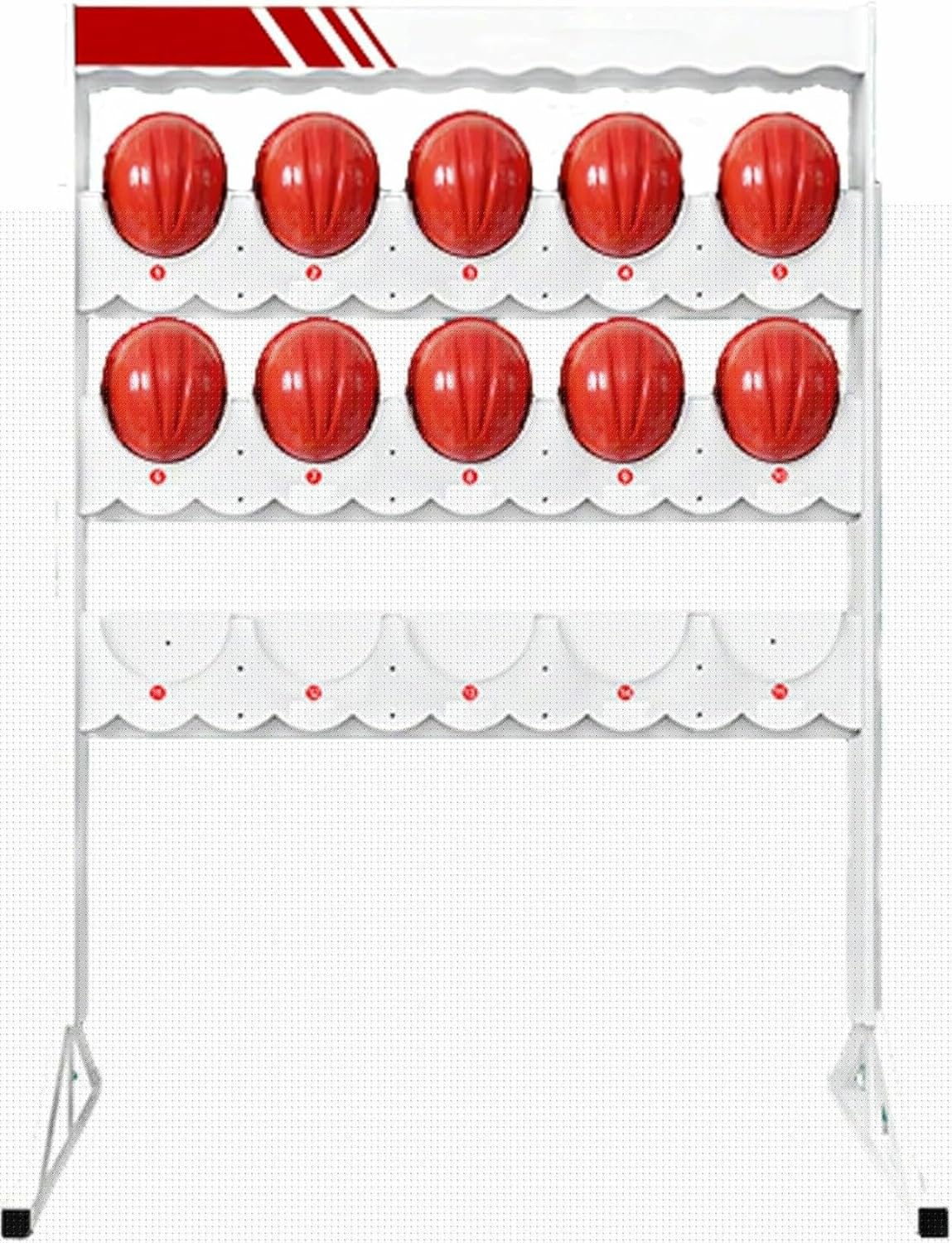 Heavy Duty Freestanding Hard Hat Rack Stand for Construction Sites, Helmet Shelf Holder, Durable Hard Hat Organizer with 15 Grids for Safety Gear Storage