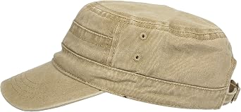 Washed Cotton Cadet Cap Vintage Military Army Hat Mens Womens KZ40037