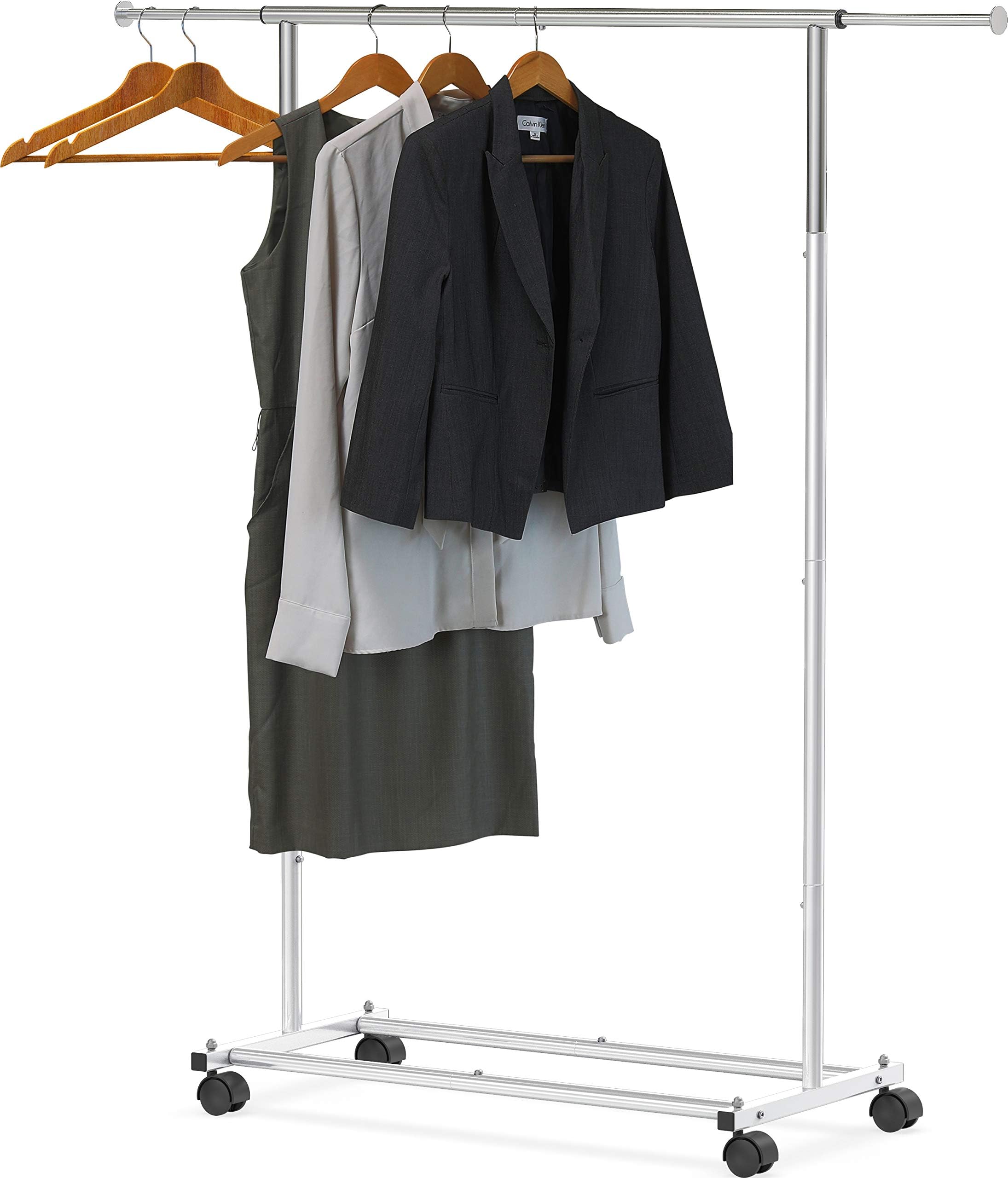 Whitmor HeavyDuty 2Rod Extendable Clothing Garment Rack, Chrome Home & Kitchen
